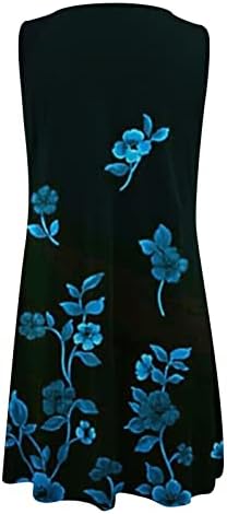 Ljetne haljine za žene Casual leptir štampani sarafani na plaži bez rukava seksi Boho Tank haljina do koljena