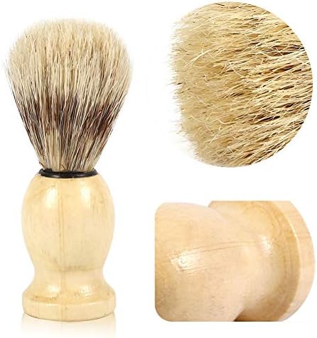 Sala-Ctr - 1pc meka drvena ručka za brijanje brijač četka za brijanje brade lica četka za čišćenje kose