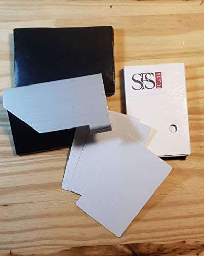Držač metalne kartice + 25 komada prazna Bijela sublimacija naziv metala debela kartica 0,32 mm 3.4 x 2.1