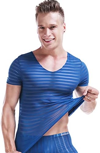 BMISEGM Summer Muns majica Men Ljetne prozračne svilene svilene košulje kratkih rukava Fitness uzgajaju