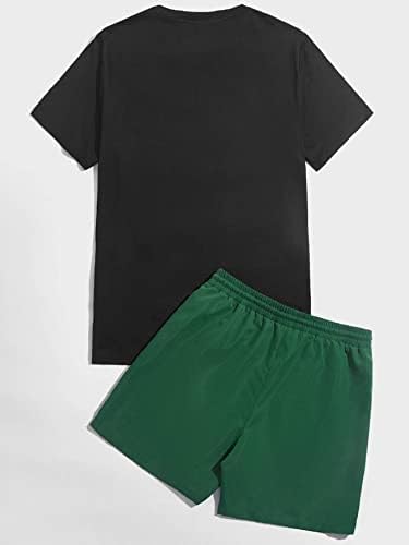 Luboza Dvodijelna odjeća za muškarce Muškarci Tropical Print TEE i kratke hlače
