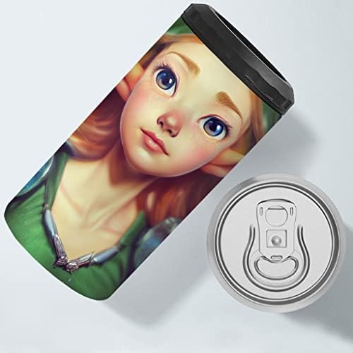 ELF izolirani tanak Can Cooler - Slatka štampa može hladnjak - djevojka izolirana tanka može hladnjak