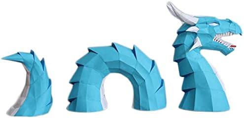 WLL-DP vodeni zmaj Oblik DIY papir model Geometrijski ukras za uređenje papira Skulptura 3D papira Trofej