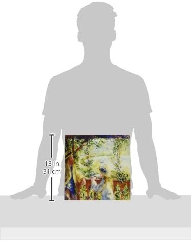 3drose ct_49358_8 Renoirs Painting by the Water Glass Tile, 12-Inch