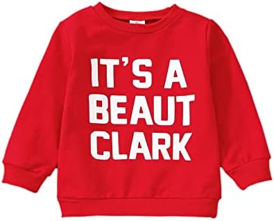 woshilaocai toddler dječaci djevojke božićne dukseve Crewneck Funny slovo pulover Duks košulje djeca božićna