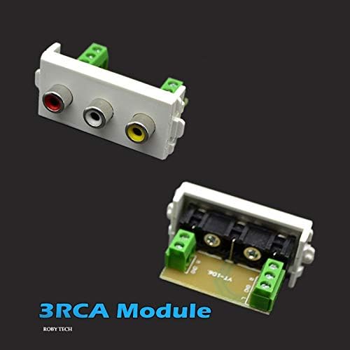 Zidna ploča, SC Simplex + 3RCA + SC Keystone modularni vlakni Optički priključni priključci Priključci Bijeli