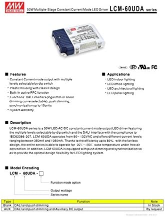 [Powernex] znači dobro LCM-60UDA 2V-90V 500mA-1400mA 50.4W višestepeni konstantni trenutni režim LED upravljački