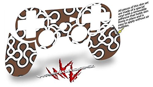 Wraptorskinz naljepnica stil kože kompatibilan sa Sony PS3 kontroler-Locknodes 03 Chocolate Brown