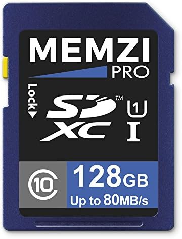 MEMZI PRO 128GB klasa 10 80MB/s SDXC memorijska kartica za digitalne kamere serije Panasonic Lumix FZ, LX,