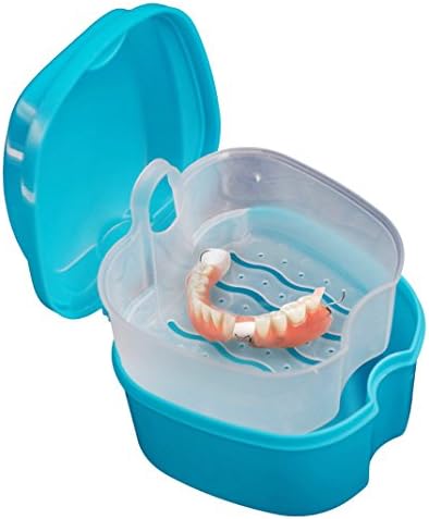 terbklf Moda tamnoplava kutija za kupanje proteza kutija za dentalne lažne zube kutija za odlaganje sa Visećom