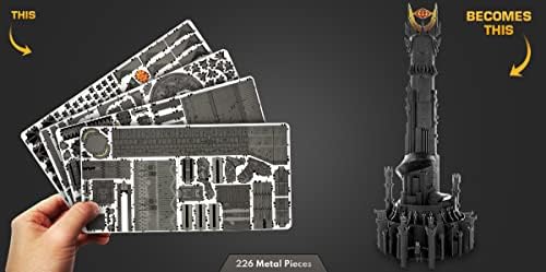 Metalne zemlje fascinacije Premium serija Gospodar prstenova Barad dur 3d metalni model Kit