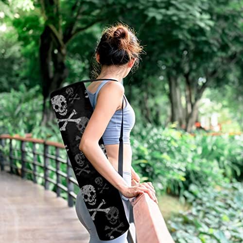 Yoga Mat torba, Lobanja i kosti Vježba Yoga Mat Carrier full-Zip Yoga Mat torba za nošenje sa podesivim