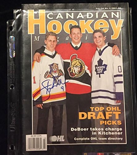 Stephen Weiss potpisao Kanadski Hockey Magazine - potpisali NHL magazini