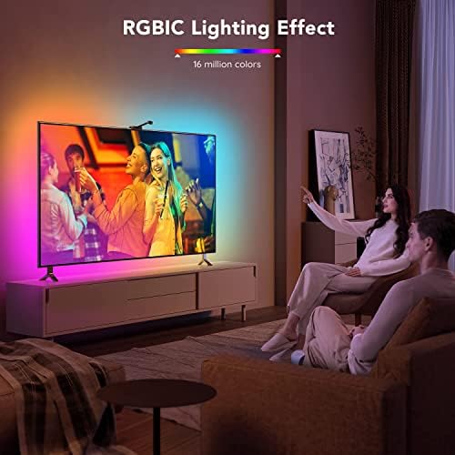Govee Envisual TV LED pozadinsko osvjetljenje za 75-85 inčni televizori, 16.4 ft RGBIC WiFi DreamView T1
