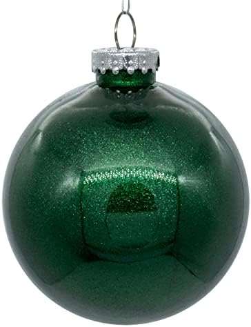Vickerman 4.75 Clear Ball Božić ukras sa smaragdnim Glitter unutrašnjosti. Ovaj predmet dolazi sa 4 ukrasa