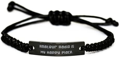 Inspire amaterski radio pokloni, amaterski Radio je moje srećno mesto, praznična Crna narukvica za amaterski