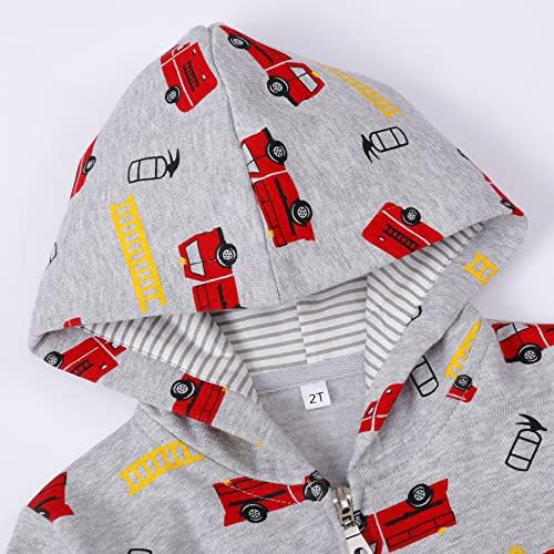 Nubeehoho Toddler Zip up hoodie dukserica Jesen odjeća Dječačka jakna s haubom 2-7 godina