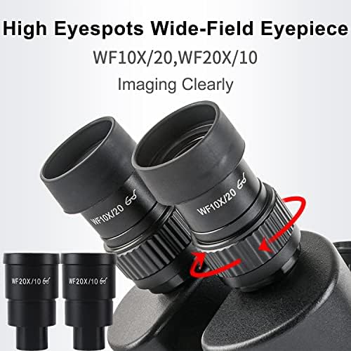 Koppace 3.5x-90X crni trinokularni stereo mikroskop 144 LED prstena WF10X i WF20x okular