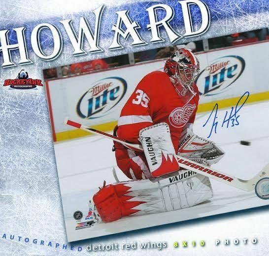 Jimmy Howard autografirani detroit crveni krila 8 x 10 fotografija - 70295 - autogramirane NHL fotografije