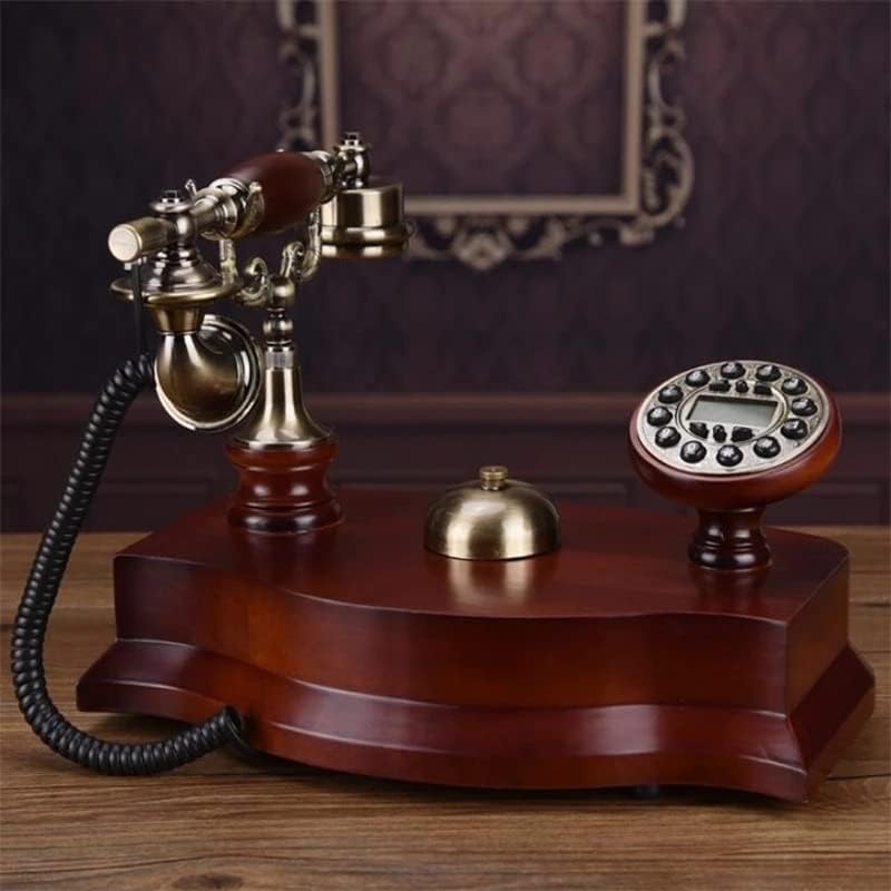 Seasd antikni fiksni telefon Mehanički bell pastoral retro Početna Kancelarija Puno drvena drvna fiksni