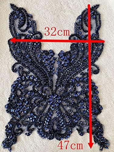 Ručno rađena 16 boja rhinestones čipka čipka za šištanje na perlama zakrpe za obrezivanje odjeće za odijevanje