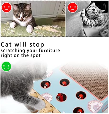 AUGEGEL interaktivne mačke, igračke za obogaćivanje za unutrašnje mačke, udaraju mol igrača sa ogrebotinama, opružnim igračkama s ručkom smiješnom mačjom palicom, za zabavne igračke za vježbanje mačke