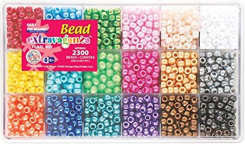 Komplet džinovskih kutija za perle Beadery, 2300 perli/pkg, Pearl