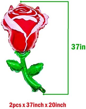 Shenli Rose Flower Balloons Crvena ruža u obliku folije na balon za bebe Rod Otkrijte vjenčanje Valentinovo