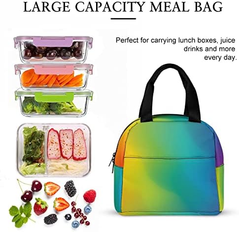 Šarena LGBT Pride Rainbow torba za ručak za žene i muškarce, izolovana torba za obrok, torba za ručak za