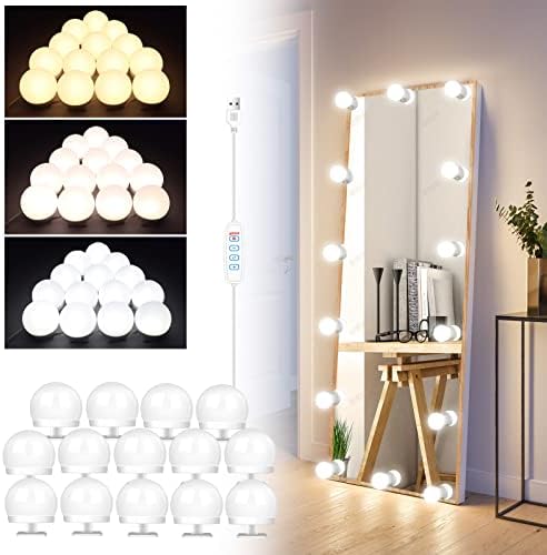 LED toaletna ogledala Kit, komplet ogledala za šminkanje u holivudskom stilu sa 14 sijalica sa mogućnošću