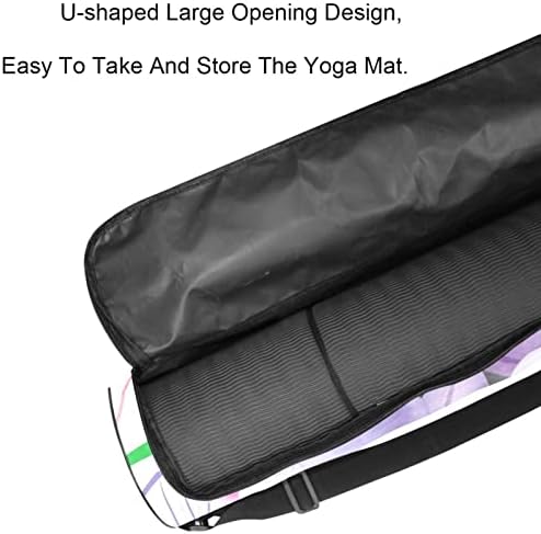 RATGDN Yoga Mat torba, Orchid Shading Exercise Yoga Mat Carrier full-Zip Yoga Mat torba za nošenje sa podesivim
