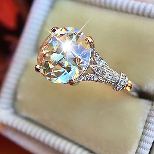 2023 novi ženski Cirkon prstenovi modni nakit prstenovi okrugli rez pasijans prstenovi kupola