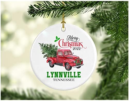 Božić ukras Tree Sretan Božić 2022 Lynnville Tennessee Ornament Funny poklon Božić odmor kao porodica prilično