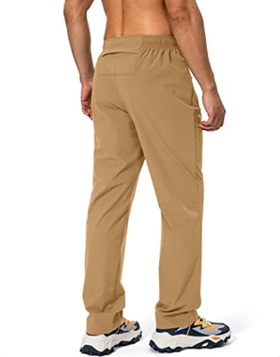 Pudolla muške sportske pantalone sa elastičnim strukom za trčanje za muškarce sa džepovima sa patentnim