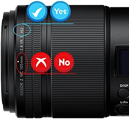 62 mm LENS kapa za Nikon AF-S VR Micro-Nikkor 105mm F / 2.8G IF-ED, AF 70-300mm f / 4-5.6g, Sony Fe 90mm