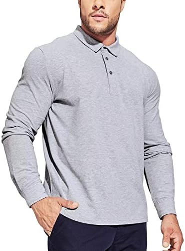 Haimont muške Polo majice pamučne Golf majice duge i kratke rukave sa kragnom za uniformu, Casual, Posao,