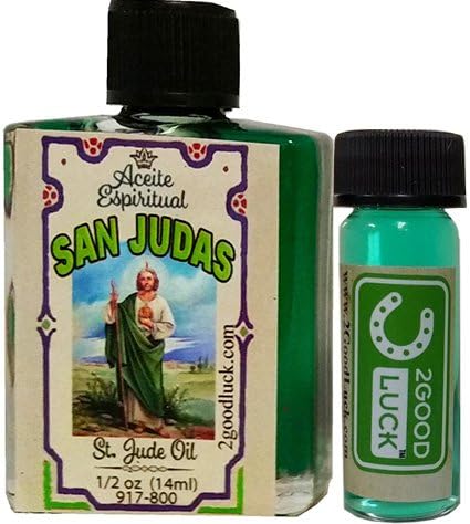 2Goodluck St. Jude, duhovno ulje s 1 DRAM parfemom set za magiju i rituale. Aceite Espiritual San Judas