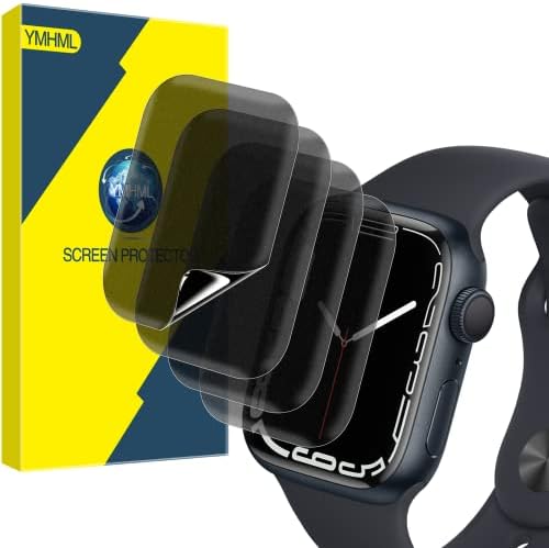 Ymhml [ 4 Pakovanje ] zaštitnik ekrana kompatibilan za Apple Watch seriju 8 seriju 7 41mm, [nadogradite fleksibilni Meki Film] bez ogrebotina bez mjehurića za iWatch seriju 8 seriju 7 dodatnu opremu