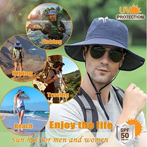 Aenmt šešir za sunce za muškarce/žene, šešir sa UV zaštitom širokog oboda, vodootporni muški šešir Boonie