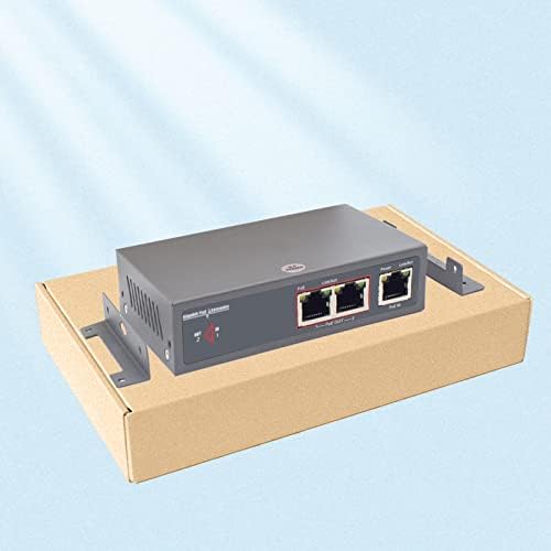 Centropower 30W Gigabit 2 Port Poe Extender, Ethernet konektor Poe Passhrough Switch adapter 10/100 / 1000Mbps, IEEE 802.3AF / 802.3at, 1 ulazni port i 2 izlazna porta, utikač i reprodukcija