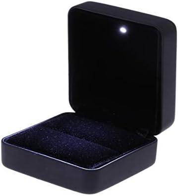 Lioobo Prijedlog prstenastim kutijama Prijenosni LED rasvjetni prsten nakit vjenčani prsten poklon kutija