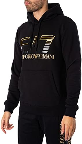 EA7 muški grafički pulover, crna, l