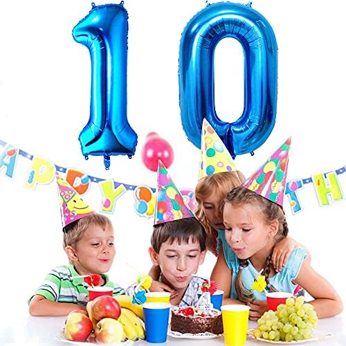 XiHuimay broj 10 baloni 40 inčni digitalni balon abeceda 10 rođendan baloni Digit 10 helijum baloni Veliki