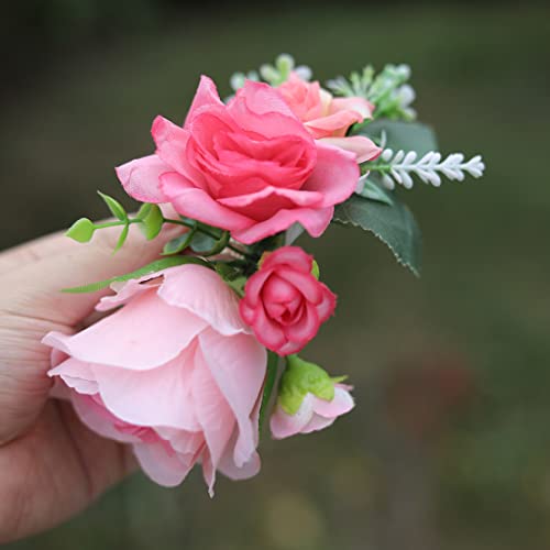 Yemruode Srebrna ruža Svadbeni češalj za kosu Svadbeni pribor za kosu za žene i djevojke