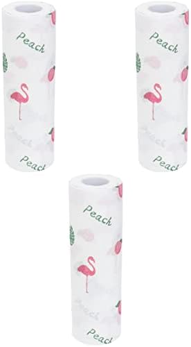 Sosoport 150 kom u 1 roll Sweet Flamingo tisak uzorak ručnika za pranje ručnika netkana voda apsorbirajuću