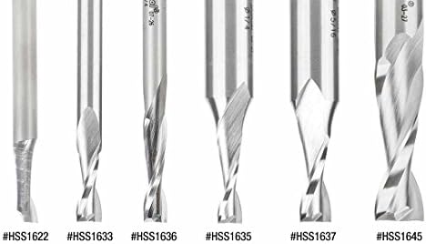 Amana Tool HSS1646 Dupla flauta spiralna rutera bitovi metalni aluminijum za sečenje 3/4 prečnika x 1-1