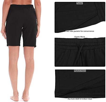 Icyzone Atletic trčanje joga kratke hlače za žene - Ženska vježba Aktivni salon Bermuda Shorts sa džepovima
