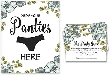 Inkdotpot djevojke Night Out Bachelorette Party Drop your pants Game Floral Bridal Shower Game 1 znak &