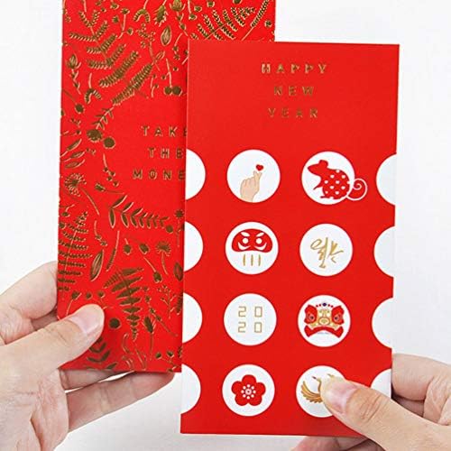 NUOBESTY crvena torbica vjenčane koverte 20kom 2020 svečane papirne koverte Kineski stil crvene koverte