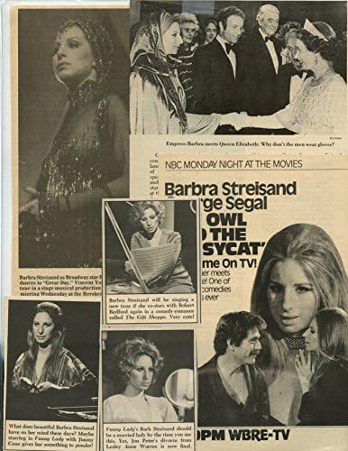 Barbra Streisand original clipping magazine photo lot S7400